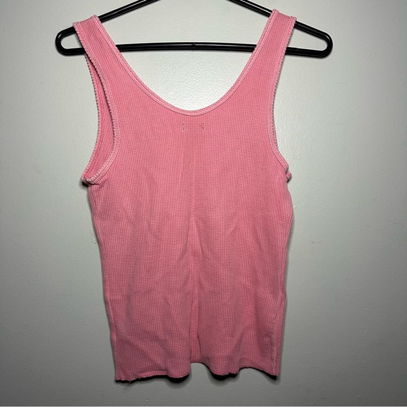 Pink Ribbed Knit Tank Top - Picture 3 of 3